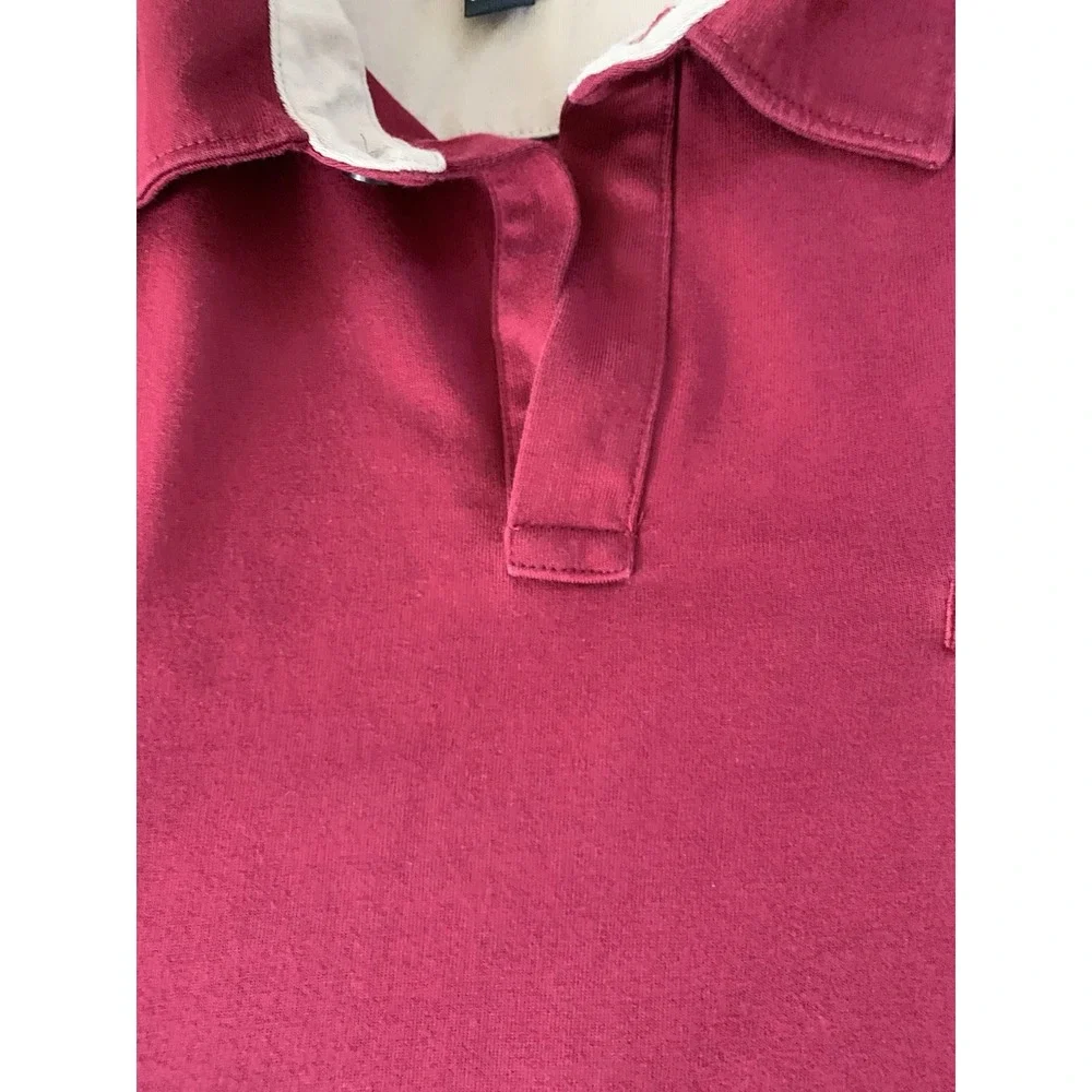 Banana Republic Mens Shirt Fitted Pima‎ Polo Mens XL Maroon/Red